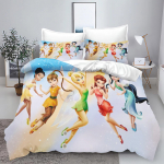 Tinkerbell Anime Disney Voodipesu Komplekt Tekikott 100% Pol&uuml;ester Sobib Lastele ja T&auml;iskasvanutele 3-osaline Komplekt 1 Tekikott EU Single(135*200cm)3pcs