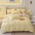 &Uuml;hev&auml;rviline harjatud 4-osaline tekikottide komplekt - Ins-stiilis, pestud kate &uuml;hiselamutesse, s&uuml;gis/talv 3-Piece Set for 1.2m Bed (Duvet Cover 150*200cm)