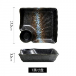 Jaapani s&ouml;&ouml;gitaldrik Keraamika Dipikastme taldrik Vintage K&uuml;lmad k&ouml;&ouml;giviljad Lauan&otilde;ud Hiina pelmeenide taldrik Sektor Kala taldrik