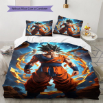 Dragon Ball Super Muster Voodipesu, Tekikomplekt Tekikate Padjap&uuml;&uuml;r Kodu S&uuml;nnip&auml;evakingitus (1 * tekikott + 2 * padjap&uuml;&uuml;ri, ilma s&uuml;damikuta) 135x200cm gray