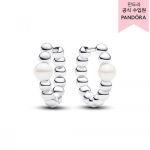 PAndora Treated Freshwater Cultured Pearl And Bead Hoop Earring 293178c01 293178C01
