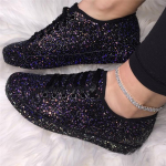 Suurused 35-43 Sequin Platvormiga Tossud Korterid Mugavad Kingad Naistele Paeladega Vabaaja Zapatos De Mujer 43 h&otilde;be