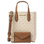 Michael Kors Vincent Logotr&uuml;kiga Magnetilise Kinnitusega Kaetud L&otilde;uendist &Otilde;la Crossbody Minikott Naiste K&auml;ekotid Vanillivalge 35F4G2VC0B-VANILLA Basic Set (Bag+Dust Bag)