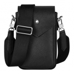 Montblanc Sartorial Eemaldatav Reguleeritav &Otilde;larihm Kuusnurkne Valge T&auml;he Logo Vasikanahast Messenger Bag Meeste messenger bag Must MB198857 Basic Set (Bag+Dust Bag)
