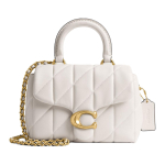 Coach Tabby 19 Tepitud Kaunistusega Lambanahast Crossbody K&auml;ekott V&auml;ikesed Naiste k&auml;ekotid Kriidivalge CCC12-B4HA Basic Set (Bag+Dust Bag) white