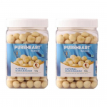 Pureheart Looduslik Macadamia (650 g, Pakk 2 tk)- Kvaliteetsed Austraalia makadaamiap&auml;hklid ja kr&otilde;bedad kuivatatud puuviljad, Ideaalne suupiste, Lisaaineteta - Korduvkasutatav purk