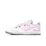 Nike Big Floral Light Steps Leather Abrasion Resistant Abrasion Resistant Low top Skateboard Shoes Men's Pink 355152-106(Team1640-) 41 white