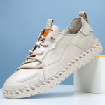 Ehtne nahk &Otilde;hulised Vabaaja Meeste Laua Kingad Valged Kingad Kulumiskindlad Kingad 44