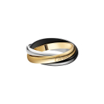 Cartier Trinity Kollektsioon D&uuml;naamiline Kolme S&otilde;rmusega 18K Valge Kuld / 18K Kuld / Keraamiline S&otilde;rmus Unisex s&otilde;rmused B4235600 Box,48,Warranty Not Included