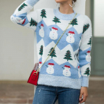 S&uuml;gis- ja talvine naiste kampsun &Uuml;markaelusega j&otilde;ulune vabaaja slouchy mood Vibe Sense Pullover, kootud kampsun L sinine