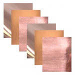 6 tk 12 x10 Komplekt Roosa Kuld Metallist Liimuv K&auml;sit&ouml;&ouml; Vin&uuml;&uuml;lkile M&auml;rkide T&auml;htede Valmistamiseks DIY Seinale Kingitused Kruusid Kodu Dekoor L&otilde;ikamiseks 30cm x 25cm