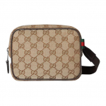Gucci Klassikaline Double G Muster Disain T&otilde;mblukuga Sulgemine GG L&otilde;uend Mini &Otilde;lakott Meeste &otilde;lakott Beež Tume-Pruun 834268-FAEON-9750 Basic Set (Bag+Dust Bag)