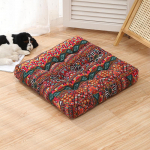 Boho paks suur ruudukujuline istmepadi puuvillane lina p&otilde;randapuff tatamimatt pehme mugavuspadja aknaava diivan magamistuba kodu kujundus 55X55cm