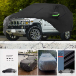 Veekindlad autokatted Hummer H2 SUV 2002-2009 jaoks (Must) 190T Kohandatav Tugev Veekindel K&otilde;igi Ilmastikutingimuste Kaitse V&auml;litingimustes silver