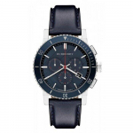 Burberry The City BU9383 Sinise sihverplaadi ja raamiga roostevabast terasest meeste k&auml;ekell 42mm sinine