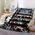 Linkin Park Rock Band Klassikaline Pehme Pl&uuml;&uuml;sist Flanellist Tekk Magamistoa elutoa Pikniku Voodi Diivani Katteks 130x150cm