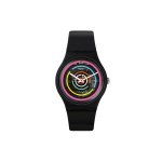 Swatch Originals Series Kvartsmehhanismiga Maksega Nutikell 41 mm Must Ketas Plastikkorpus Silikoonrihm Unisex kellad SVIB106-1200 Multicolor