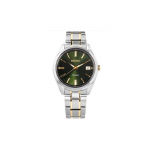 SEIKO 100 meetrit veekindel Kvarts titaanist rihm meeste k&auml;ekell roheline sihverplaat SUR377P1 sinine