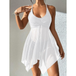 Seksikas Bikiinikomplekt Ujumisriided Naistele Tankini Monokini Kaheosaline Ujumisriided Naine Rannariided Ujumisriided Must Ujumisriided 3XL valge