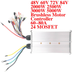 48V 60V 72V 84V 2000W 2500W 3000W 5000W Harjadeta Mootori Kontroller 60-80A 24 MOSFET Kahe Režiimi Kontroller E-jalgrattale Mootorrattale 2000-2500-3000-5000w