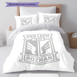 KKS Lech Poznań Voodipesu Tekikomplekt Tekikate Padjap&uuml;&uuml;r Kodukaunistus S&uuml;nnip&auml;evakingitus (1 * tekikott + 2 * padjap&uuml;&uuml;ri, ilma s&uuml;damikuta) 135x200cm