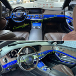 Car-Styling 5D s&uuml;sinikkiust auto interj&ouml;&ouml;r keskkonsooli v&auml;rvimuutus vormimiskleebiste kleebised Mercedes S Class W222 2014- Left hand drive