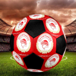 1 tk Olympiacos Piraeus suurus 5 jalgpall Praha Sisejalgpalli pall V&auml;rviline K&otilde;ik vanused Masin&otilde;mmeldud PVC V&otilde;istlusvalmis Vastupidav K&otilde;rge p&otilde;rkega
