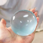 K&auml;sitsi valmistatud kookos&otilde;li squishy pall aeglaselt t&otilde;usev fidget stressipall selge želee sensoorne pall pehme stressileevendusm&auml;nguasi t&auml;iskasvanutele sinine