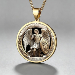 Meeste P&uuml;ha Rafaeli Peaingel Kaitsja Ripatsiga Kaelakee 50cm(Necklace Size) gray