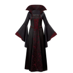 T&uuml;drukute Cosplay Punane Vampiir Halloweeni Kleit Lastele Kummitus Pruut Gooti Kost&uuml;&uuml;m Vampiir Karnevali R&otilde;ivad Must Punane Riided 110cm black