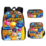 Blox Fruits Moodne Tr&uuml;kiga Koolikott, Pliiatsikott, Koolikott, Kolmeosaline Komplekt, Suure Mahutavusega V&auml;&auml;rtuslik Koolikott. schoolbag