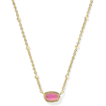 Kendra Scott Mini Elisa 14k kullatud satelliit l&uuml;hike ripats kaelakee, moeehted naistele GOLD - AZALEA ILLUSION beige