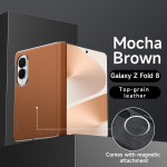 Luksuslik 100% Ehtne Nahast Magnetiline Kaan Samsung Galaxy Z Fold8 Z Fold 8 Ultra jaoks MagSafe Traadita Hingega Lehma Nahast Tagakaas Galaxy Z Fold 8 Ultra pruun