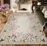 Retro Taimne Lilleline Elutoa Vaip K&uuml;la Kaunistus Kodu Diivani Ala Kohev Pehme Suur Vaip Paksenenud Magamistoa Libisemisvastane Matt 150cm x 220cm
