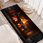 1 tk p&otilde;leva kaminas&uuml;damiku leegiga libisemiskindel pestav piirkonnamatt jooksumatt esikusse, elutuppa, magamistuppa ja terrassile 80X200cm