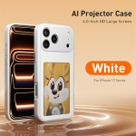 NFC AI Telefonikotid 17 Pro Maxile tindiekraaniga DIY Luksuslik E-tindiekraaniga Telefonikott iPhone17 Pro Max valge
