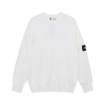 Unisex Klassikaline &Uuml;mmarguse Kaelusega Pikkade Varrukatega Kampsun Tikitud Plaastriga Soe Kootud Pullover Talvine Igap&auml;evane M Up to 120cm valge