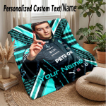 George Russell Kohandatud Flanellist Tekk Prindi Oma Nimi Tekst Pehme Soe Tekk P&uuml;hadekingitus 100cmx150cm