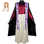Deemon Doma Douma Cosplay Kost&uuml;&uuml;mikomplekt Paruka ja Ventilaatoriga Meestele Naistele Kimetsu No Yaiba Halloweeni Anime Kimono R&otilde;ivastus S&Other brown