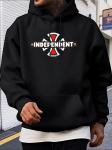 Vabaajakudumiga kapuutsitr&ouml;&uuml;broideryga INDEPENDENT - Must M black