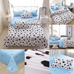 Uued 3/4 tk Voodiriided Peactive Printing Blue Letter Lohjakomplektid Pulma voodipesu komplekt 2.0M 4Pcs/set