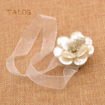 Lillelised lilled Magnetsidemed Voile V&otilde;rk Ukse Aken Kardinad Lint Lipsu Seljade Dekoratsioon valge