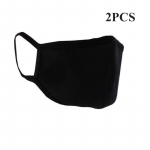 2 tk puuvillane tolmukindel suumask Unisex Korea stiilis must jalgrattas&otilde;idu tolmuvastane n&auml;okaitse 2 pcs