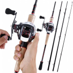 &Otilde;ngeritvade komplekt 2,1/2,4M heidetava &otilde;ngerulli kombinatsiooniga &otilde;ngeritv ja 18BB heiterullid 2.1m Left Hand must