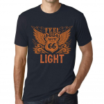 Meeste vintage T-s&auml;rk Graafiline T-s&auml;rk Feel The Light Navy XS kuristik