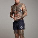 Muscleguys Meeste p&otilde;hjuslik jooksmine Dry Fit l&uuml;hikesed l&uuml;hikesed p&uuml;ksid Korea moe jooksup&uuml;ksid M must