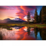 Teemanttikandid maastik p&auml;ikeseloojangu maastikumaal Rhinestone ristpistes teemantmaal 20X30CM