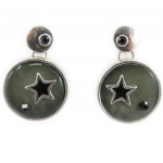 NOA [G0390] - Boucles Cr&eacute;ateur 'Nacre en Folie' gris hall