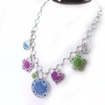 NOA [G5962] - Collier Cr&eacute;ateur 'Princesse Pop' tutti frutti mitmev&auml;rviline