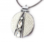 Les Tr&eacute;sors De Lily [J9195] - Collier 'Kilimanjaro' gris argent&eacute; hall